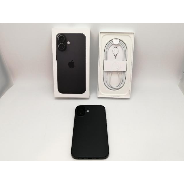 【中古】Apple 国内版 【SIMフリー】 iPhone 16 128GB ブラック MYDQ3J/A【高崎モントレー】保証期間１ヶ月【ランクB】の画像