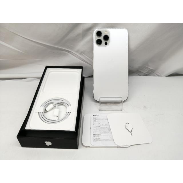 【中古】Apple SoftBank 【SIMロック解除済み】 iPhone 12 Pro Max 128GB シルバー MGCV3J/A【札幌】保証期間１ヶ月【ランクC】の画像