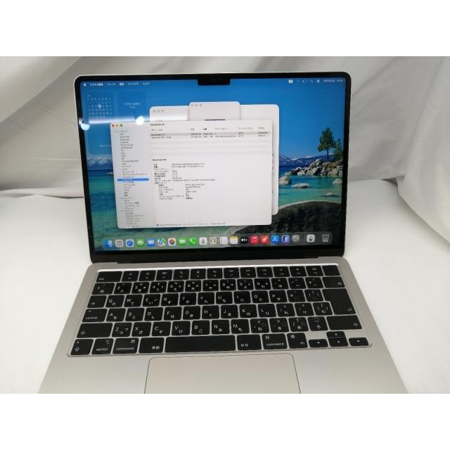 【中古】Apple MacBook Air 13インチ  M2(CPU:8C/GPU:8C) 8GB/256GB スターライト MLY13J/A (M2,2022)【札幌】保証期間１ヶ月【ランクB】の画像