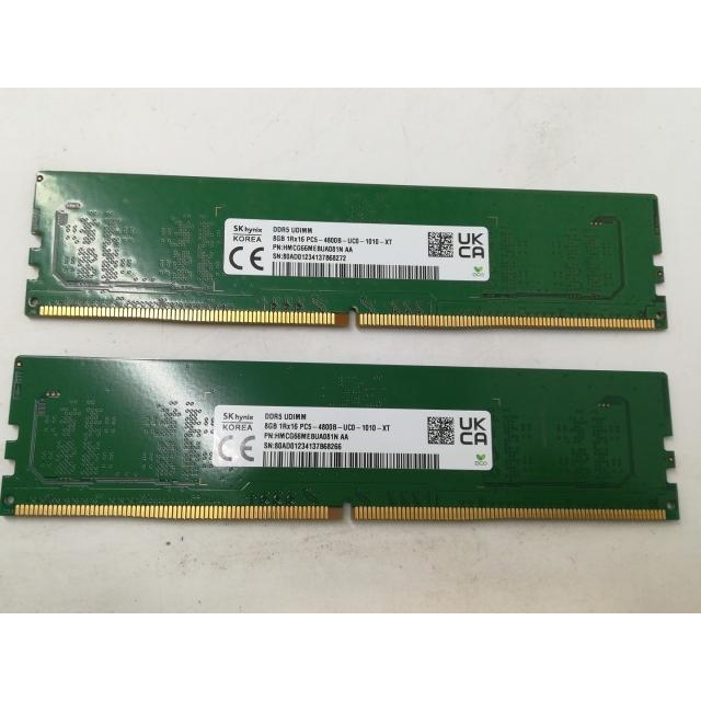 中古】DDR5 8GB 2枚組（合計16GB） DDR5-4800(PC5-38400