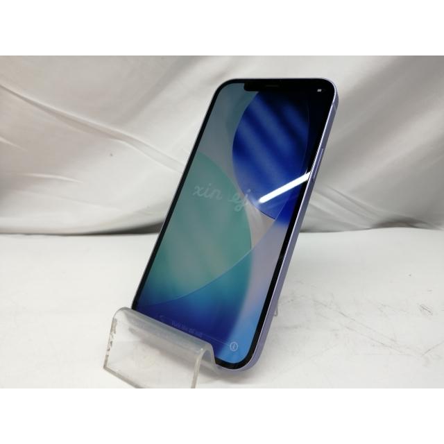 【中古】Apple au 【SIMロック解除済み】 iPhone 12 128GB パープル MJNJ3J/A【札幌】保証期間１ヶ月【ランクA】の画像