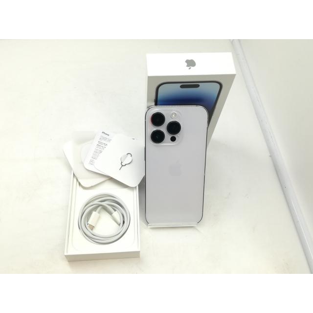 【中古】Apple SoftBank 【SIMフリー】 iPhone 14 Pro 256GB シルバー MQ0Y3J/A【札幌】保証期間１週間【ランクC】の画像