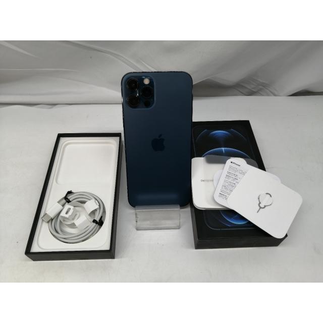 【中古】Apple SoftBank 【SIMロック解除済み】 iPhone 12 Pro 128GB パシフィックブルー MGM83J/A【札幌】保証期間１ヶ月【ランクB】の画像
