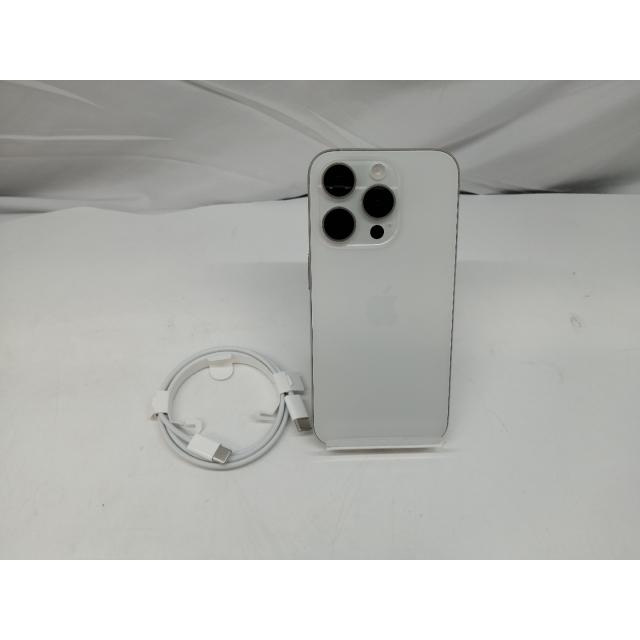 【中古】Apple docomo 【SIMフリー】 iPhone 15 Pro 256GB ホワイトチタニウム MTUD3J/A【札幌】保証期間１ヶ月【ランクA】の画像