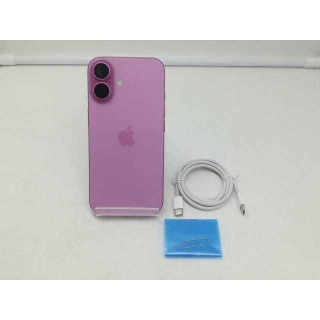 【中古】Apple au 【SIMフリー】 iPhone 16 128GB ピンク MYDT3J/A【札幌】保証期間１ヶ月【ランクB】の画像
