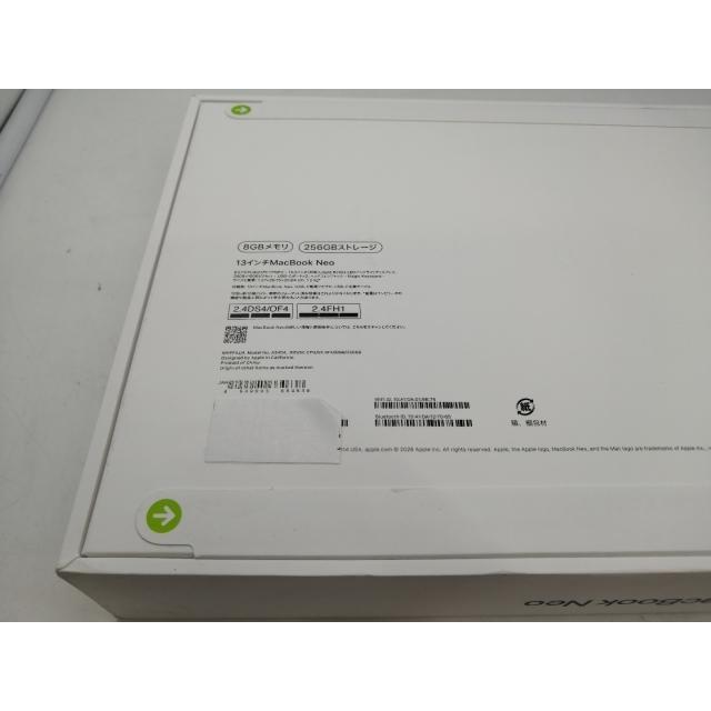 【未使用】Apple MacBook Neo 13インチ A18 Pro(CPU:6C/GPU:5C) 8GB/256GB インディゴ MHFF4J/A (13インチ,A18 Pro)【札幌】保証期間３ヶ月の画像