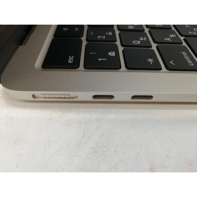 【中古】Apple MacBook Air 13インチ M2(CPU:8C/GPU:8C) 16GB/256GB スターライト MC7W4J/A (M2,2022)【札幌】保証期間１ヶ月【ランクA】の画像