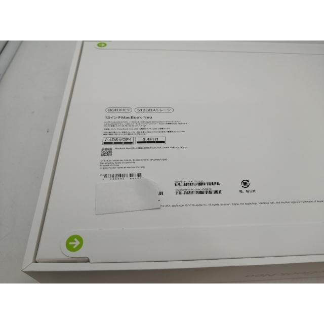 【未使用】Apple MacBook Neo 13インチ A18 Pro(CPU:6C/GPU:5C) 8GB/512GB ブラッシュ MHFJ4J/A (13インチ,A18 Pro)【札幌】保証期間３ヶ月の画像