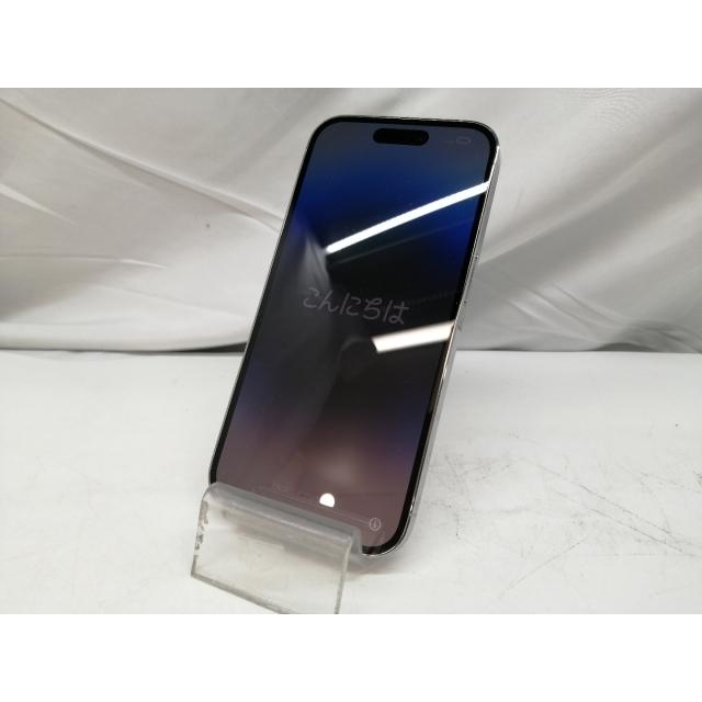 【中古】Apple au 【SIMフリー】 iPhone 14 Pro 128GB シルバー MQ013J/A【札幌】保証期間１ヶ月【ランクA】の画像