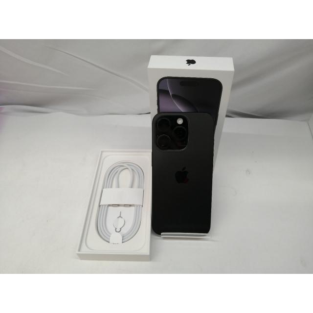 【中古】Apple 国内版 【SIMフリー】 iPhone 16 Pro 128GB ブラックチタニウム MYMV3J/A【札幌】保証期間１ヶ月【ランクB】の画像