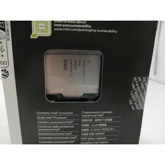 未使用】Intel Core Ultra 7 265K(3.9GHz) Box LGA1851/20C(P:8C/E:12C