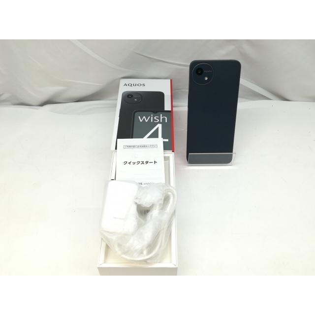 中古】SHARP SoftBank 【SIMフリー】 AQUOS wish4 ブラック 4GB 64GB