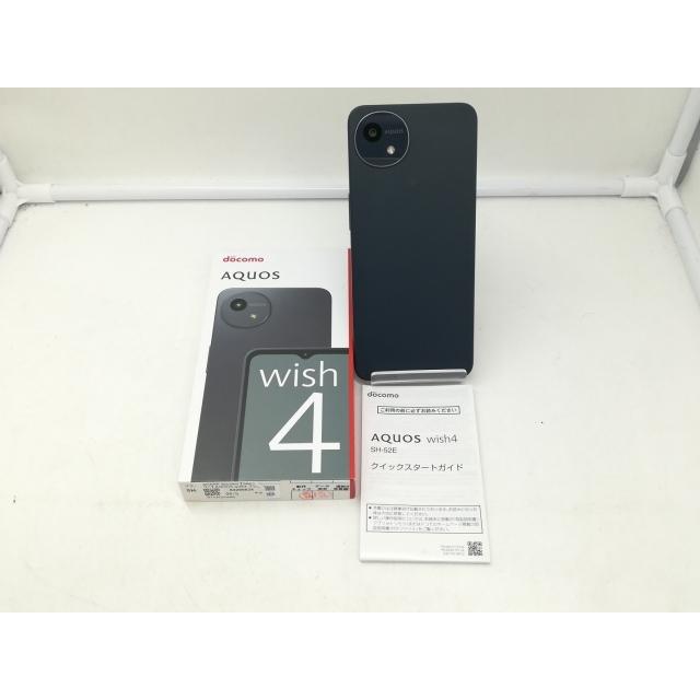 中古】SHARP docomo 【SIMフリー】 AQUOS wish4 ブラック 4GB 64GB SH