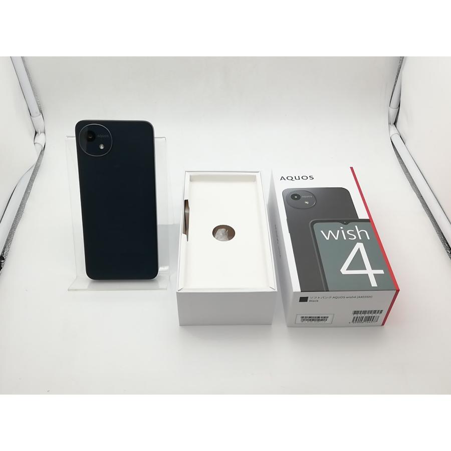 中古】SHARP SoftBank 【SIMフリー】 AQUOS wish4 ブラック 4GB 64GB