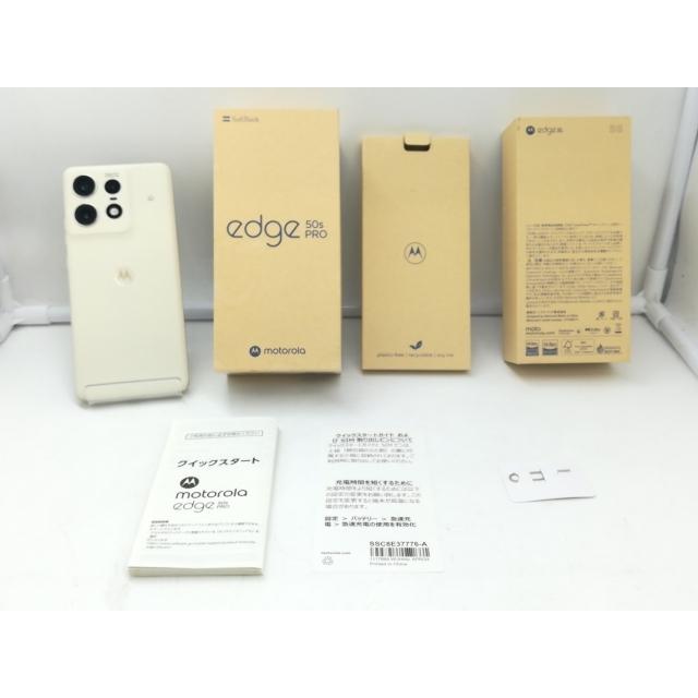中古】MOTOROLA SoftBank 【SIMフリー】 motorola edge 50s pro バニラ