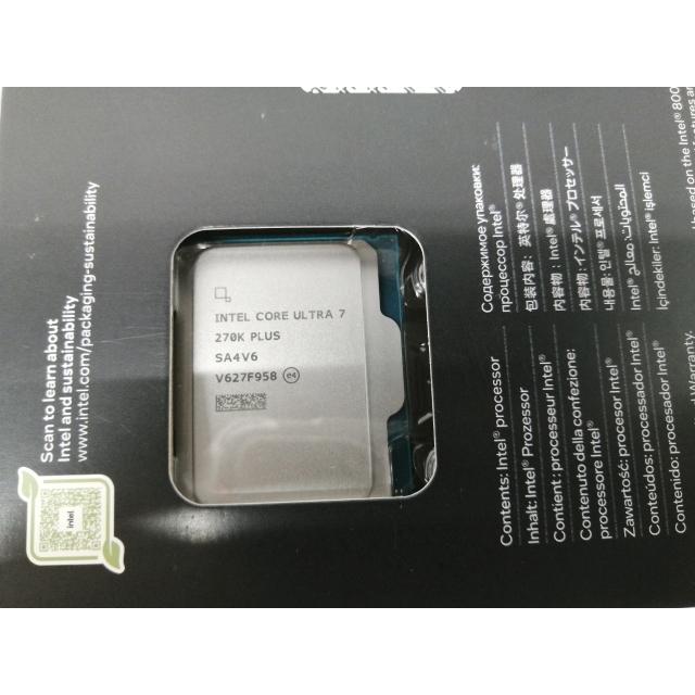 未使用】Intel Core Ultra 7 270K Plus (3.7GHz) Box LGA1851/24C(P:8C