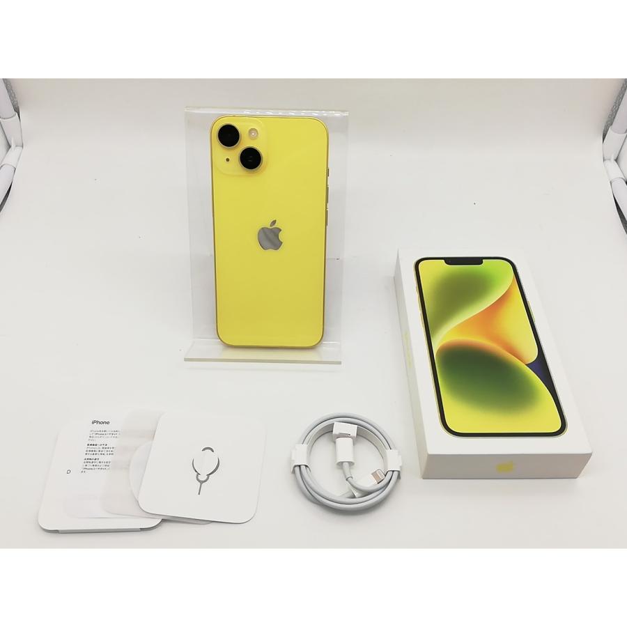 【中古】Apple docomo 【SIMフリー】 iPhone 14 128GB イエロー MR3Q3J/A【福岡筑紫】保証期間１ヶ月【ランクA】の画像