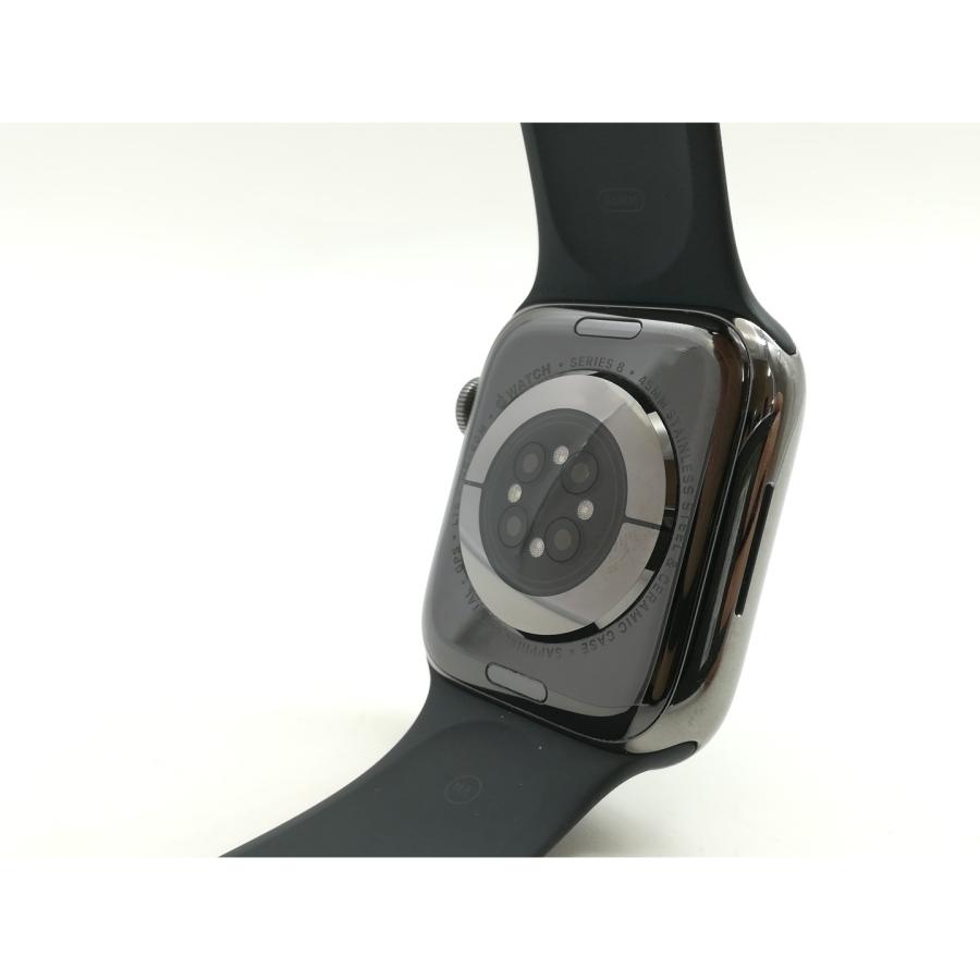 【中古】Apple Watch Series8 45mm Cellular グラファイトステンレススチールケース/ミッドナイトスポーツバンド MNKU3J/A【福岡筑紫】保証期間１ヶ月の画像