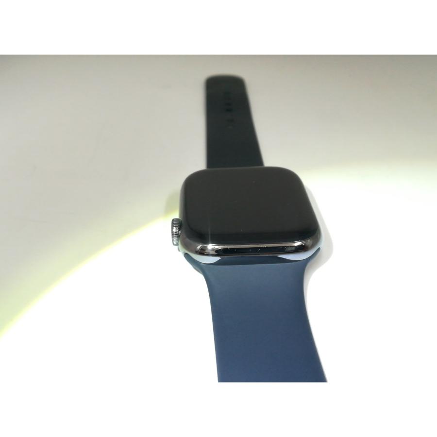【中古】Apple Watch Series8 45mm Cellular グラファイトステンレススチールケース/ミッドナイトスポーツバンド MNKU3J/A【福岡筑紫】保証期間１ヶ月の画像