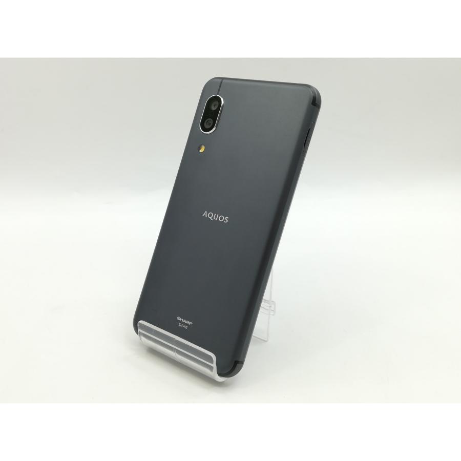 中古】SHARP au 【SIMロック解除済み】 AQUOS sense3 ブラック 4GB 