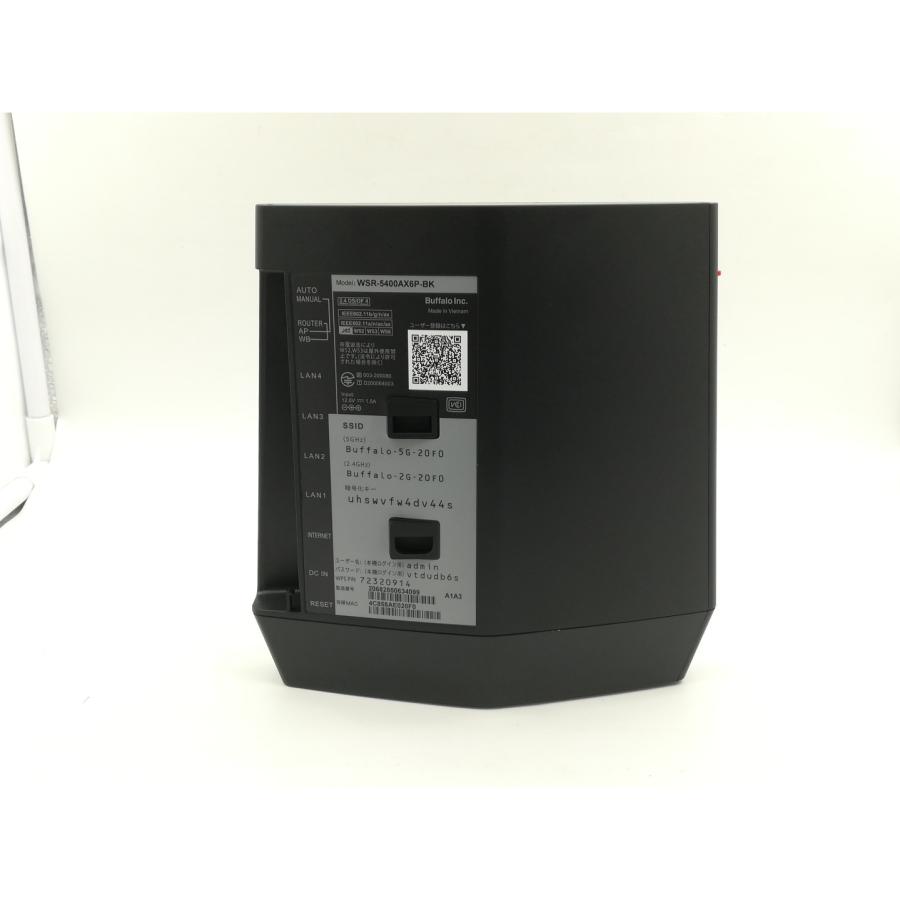 中古】BUFFALO AirStation WSR-5400AX6P-BK Wi-Fi6(11ax)対応無線LAN