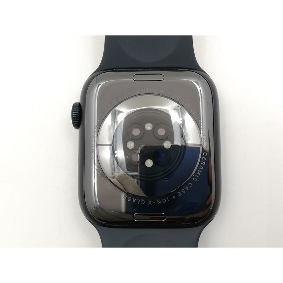 【中古】Apple Watch Series9 45mm Cellular ミッドナイトアルミニウムケース/ミッドナイトスポーツバンド(M/L) MRMD3J/A【福岡筑紫】保証期間１ヶ月【ランクB】の画像