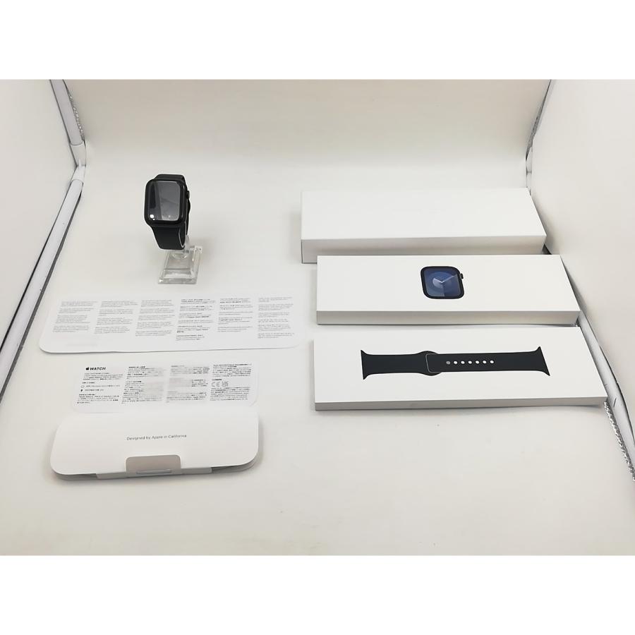 【中古】Apple Watch Series9 45mm Cellular ミッドナイトアルミニウムケース/ミッドナイトスポーツバンド(M/L) MRMD3J/A【福岡筑紫】保証期間１ヶ月【ランクB】の画像