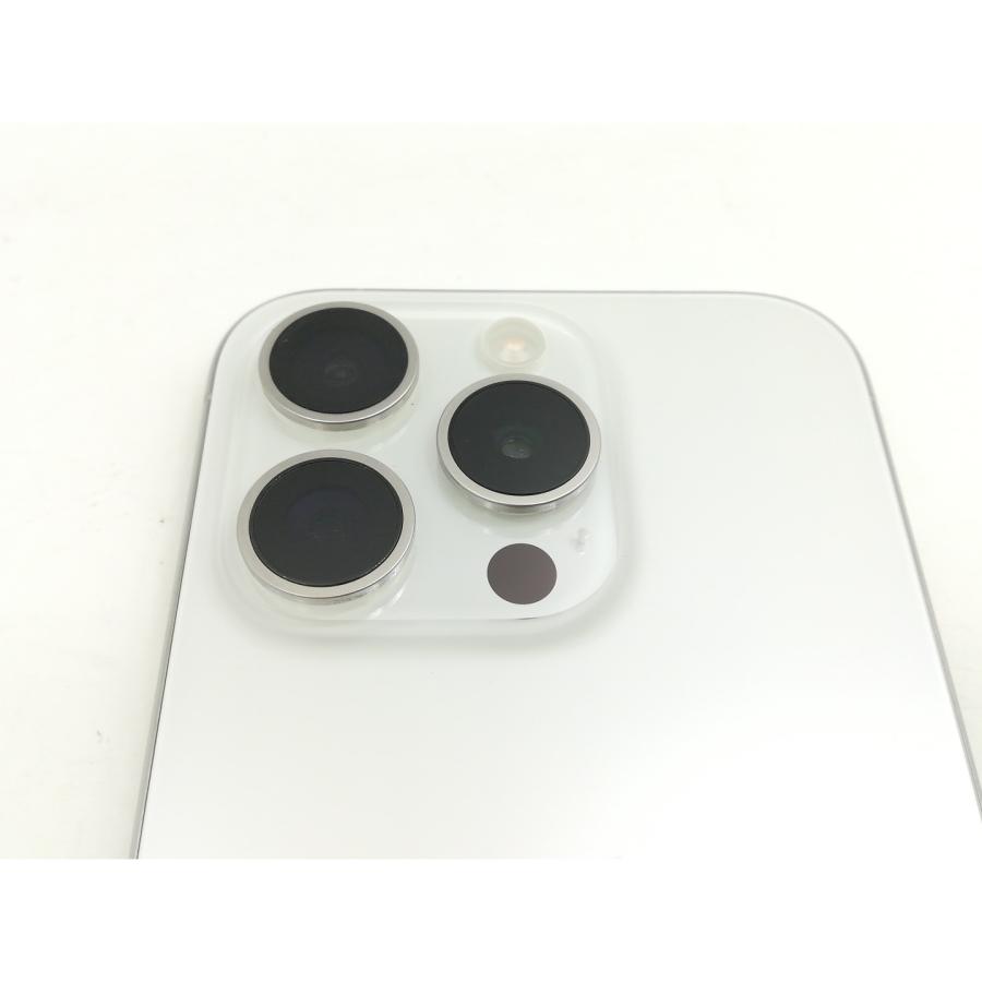 【中古】Apple SoftBank 【SIMフリー】 iPhone 15 Pro 128GB ホワイトチタニウム MTU83J/A【福岡筑紫】保証期間１ヶ月【ランクA】の画像