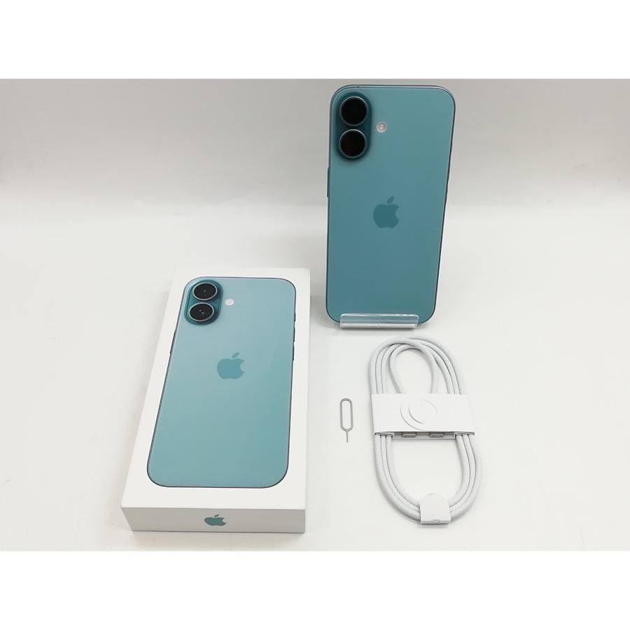 【中古】Apple docomo 【SIMフリー】 iPhone 16 256GB ティール MYE13J/A【福岡筑紫】保証期間１ヶ月【ランクA】の画像