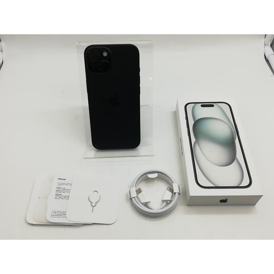 中古】Apple SoftBank 【SIMフリー】 iPhone 15 128GB ブラック MTMH3J