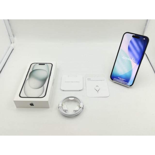 【中古】Apple SoftBank 【SIMフリー】 iPhone 15 128GB ブラック MTMH3J/A【福岡筑紫】保証期間１ヶ月【ランクC】の画像