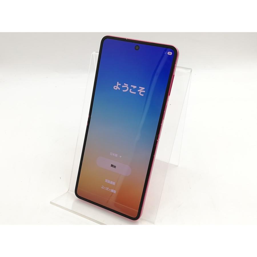 中古】SAMSUNG au 【SIMフリー】 Galaxy Z Flip7 コーラルレッド 12GB