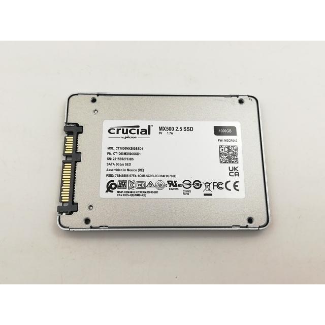 中古】Crucial CT1000MX500SSD1 1TB/SSD/6GbpsSATA/2018年1月/3D TLC