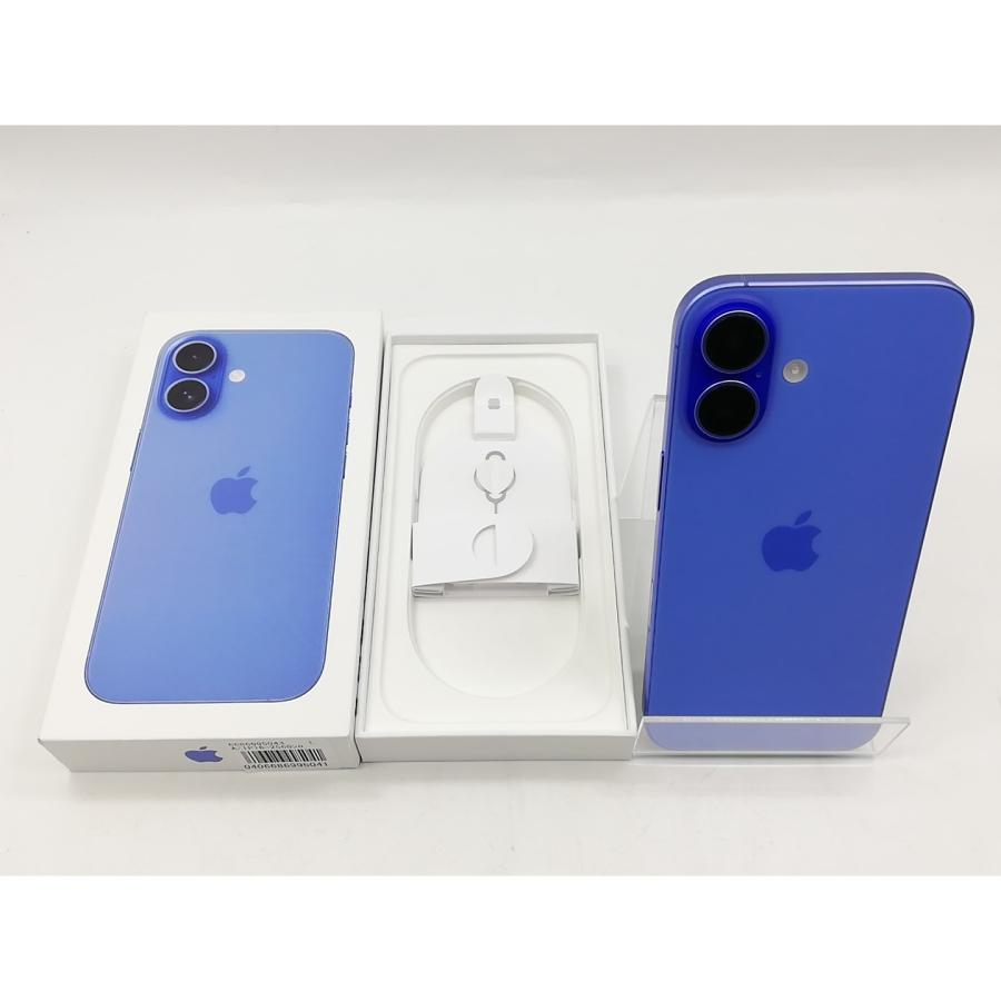 中古】Apple au 【SIMフリー】 iPhone 16 256GB ウルトラマリン MYE03J 