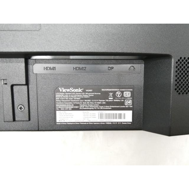 中古】ViewSonic VX2407 [23.8インチ/1920x1080/IPS/非光沢/DP/HDMI