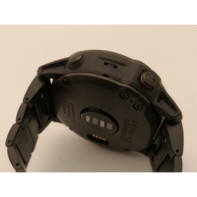 【中古】Garmin fenix 6X Pro Dual Power - Ti Black DLC Titanium band 010-02157-5D【神保町】保証期間１ヶ月【ランクA】の画像