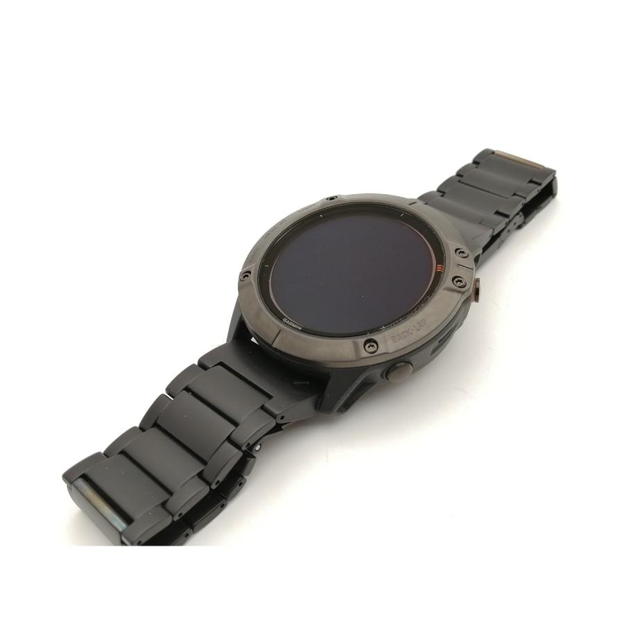 【中古】Garmin fenix 6X Pro Dual Power - Ti Black DLC Titanium band 010-02157-5D【神保町】保証期間１ヶ月【ランクA】の画像