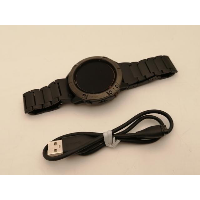 【中古】Garmin fenix 6X Pro Dual Power - Ti Black DLC Titanium band 010-02157-5D【神保町】保証期間１ヶ月【ランクA】の画像