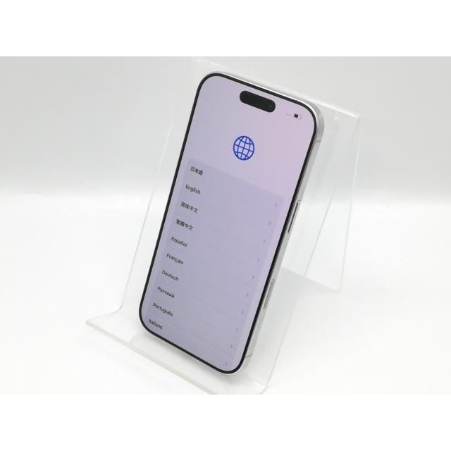 【中古】Apple SoftBank 【SIMフリー】 iPhone 16 Pro 128GB ホワイトチタニウム MYMW3J/A【京都】保証期間１ヶ月【ランクA】の画像