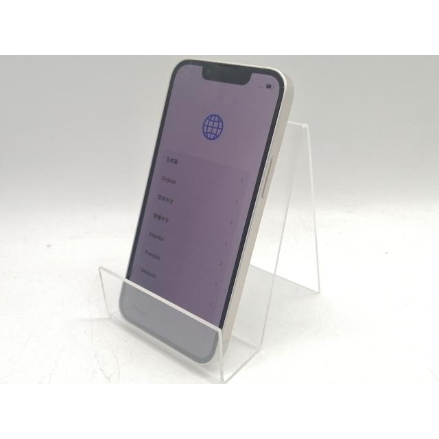 【中古】Apple au 【SIMフリー】 iPhone 13 mini 128GB スターライト MLJE3J/A【熊本】保証期間１ヶ月【ランクB】の画像