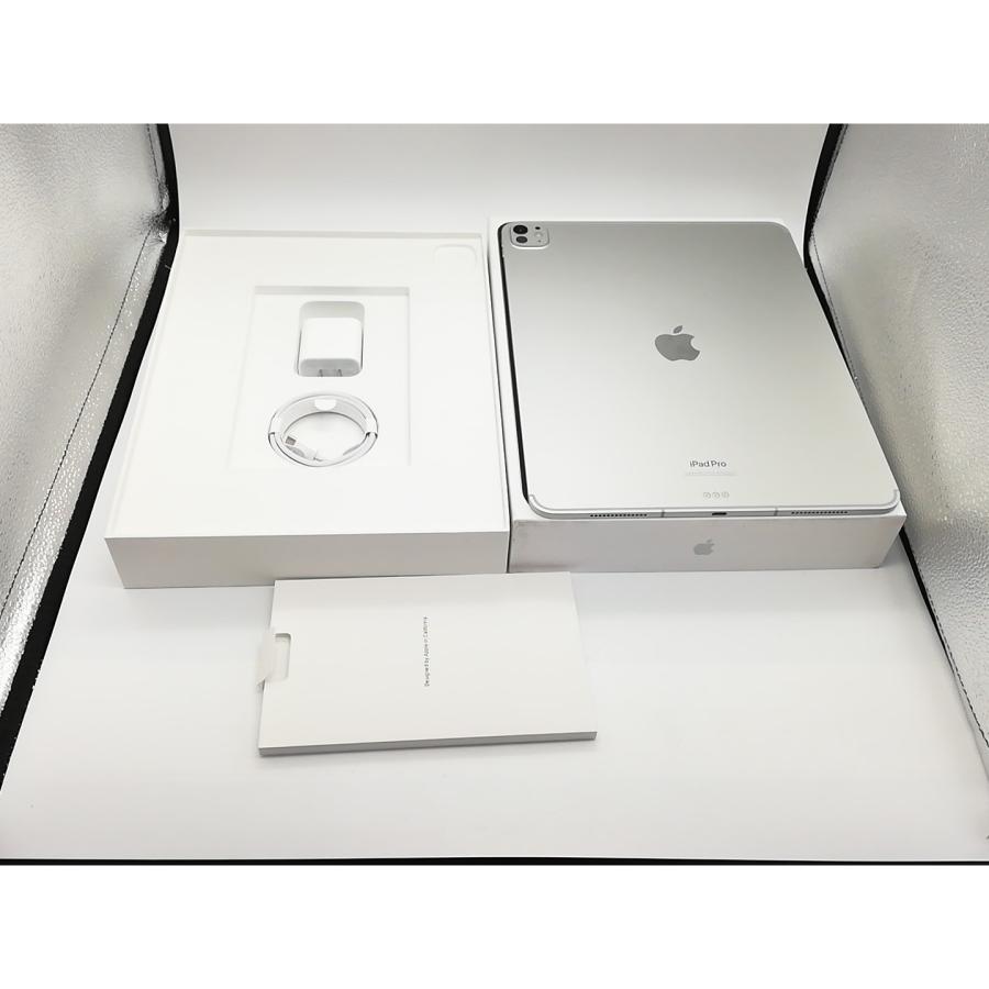【中古】Apple SoftBank 【SIMフリー】 13インチ iPad Pro（M4/2024） 256GB シルバー 標準ガラス MVXT3J/A【秋葉2号】保証期間１ヶ月【ランクA】の画像
