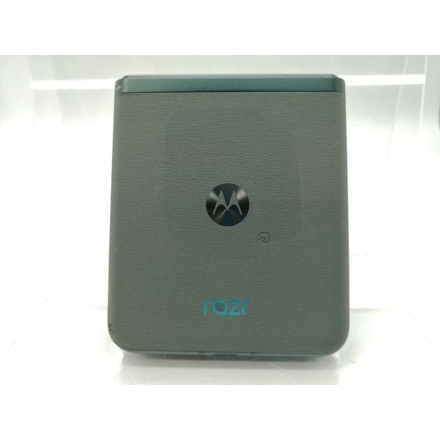 【中古】MOTOROLA SoftBank 【SIMフリー】 motorola razr 40s セージグリーン 8GB 256GB A303MO【大阪本店】保証期間１ヶ月【ランクC】の画像