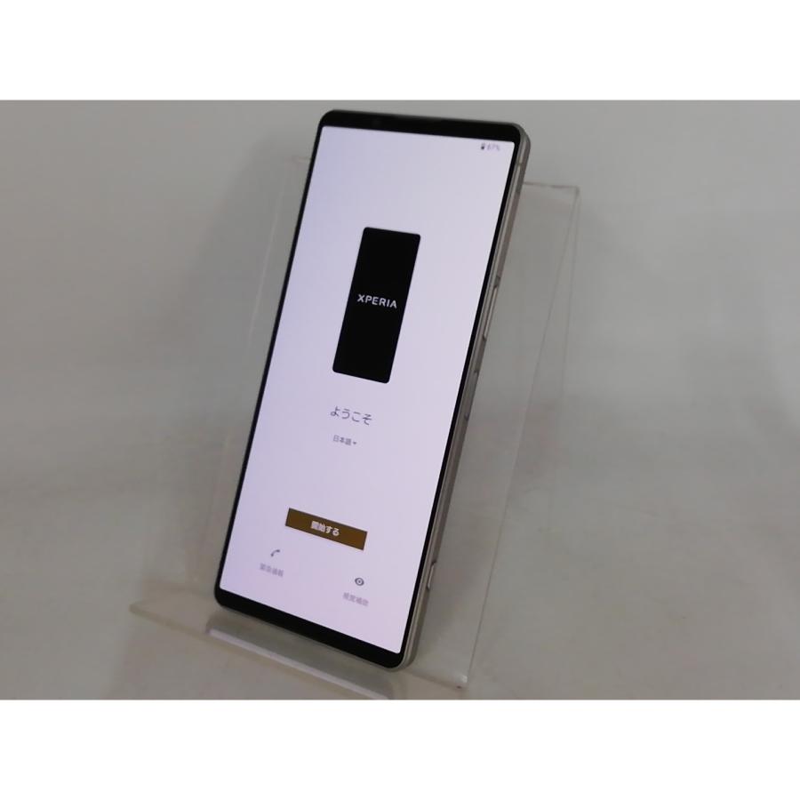 中古】SONY docomo 【SIMフリー】 Xperia 1 V プラチナシルバー 12GB