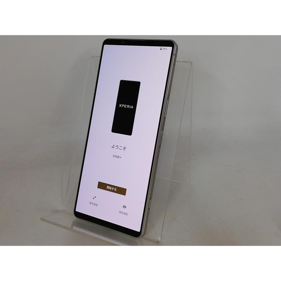 中古】SONY docomo 【SIMフリー】 Xperia 1 V プラチナシルバー 12GB