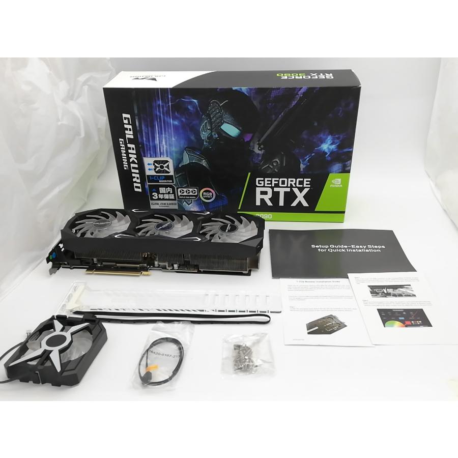 中古】玄人志向 GALAKURO GAMING GG-RTX3090-E24GB/TP RTX3090/24GB 