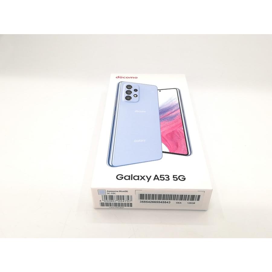 未使用】SAMSUNG docomo 【SIMフリー】 Galaxy A53 5G オーサムブルー 6GB 128GB  SC-53C【ECセンター】保証期間３ヶ月