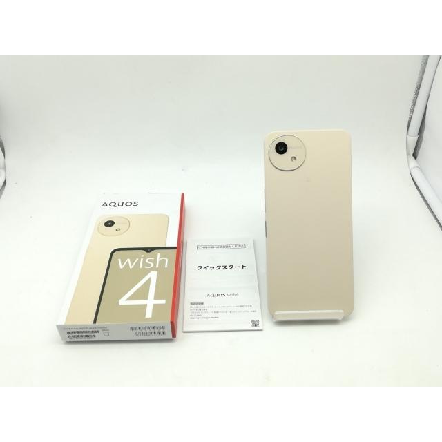 中古】SHARP ymobile 【SIMフリー】 AQUOS Wish4 ホワイト 4GB 64GB