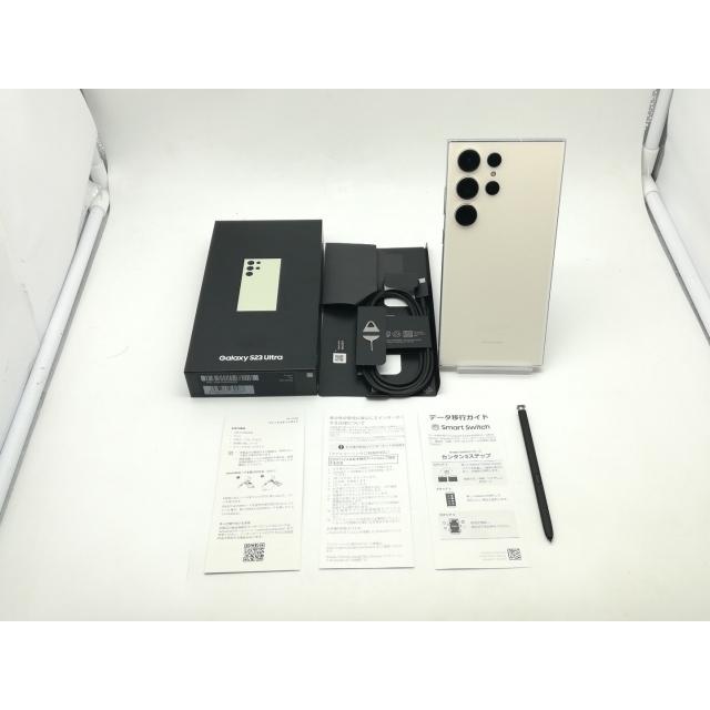 中古】SAMSUNG 国内版 【SIMフリー】 Galaxy S23 Ultra クリーム 12GB