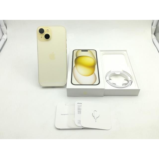 中古】Apple 国内版 【SIMフリー】 iPhone 15 256GB イエロー MTMQ3J/A