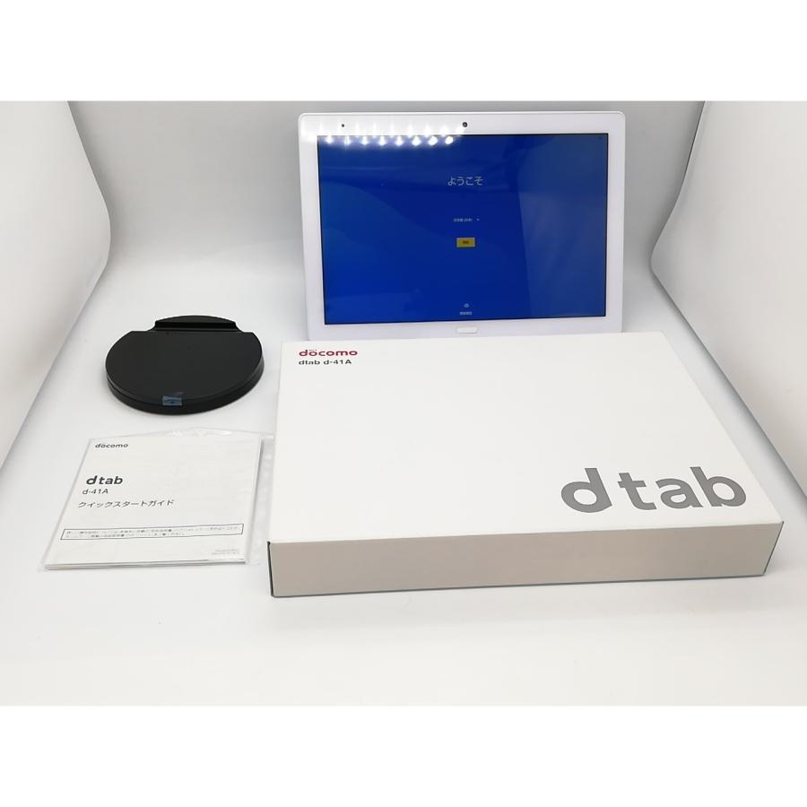 中古】SHARP docomo 【SIMロックあり】 dtab d-41A ホワイト 